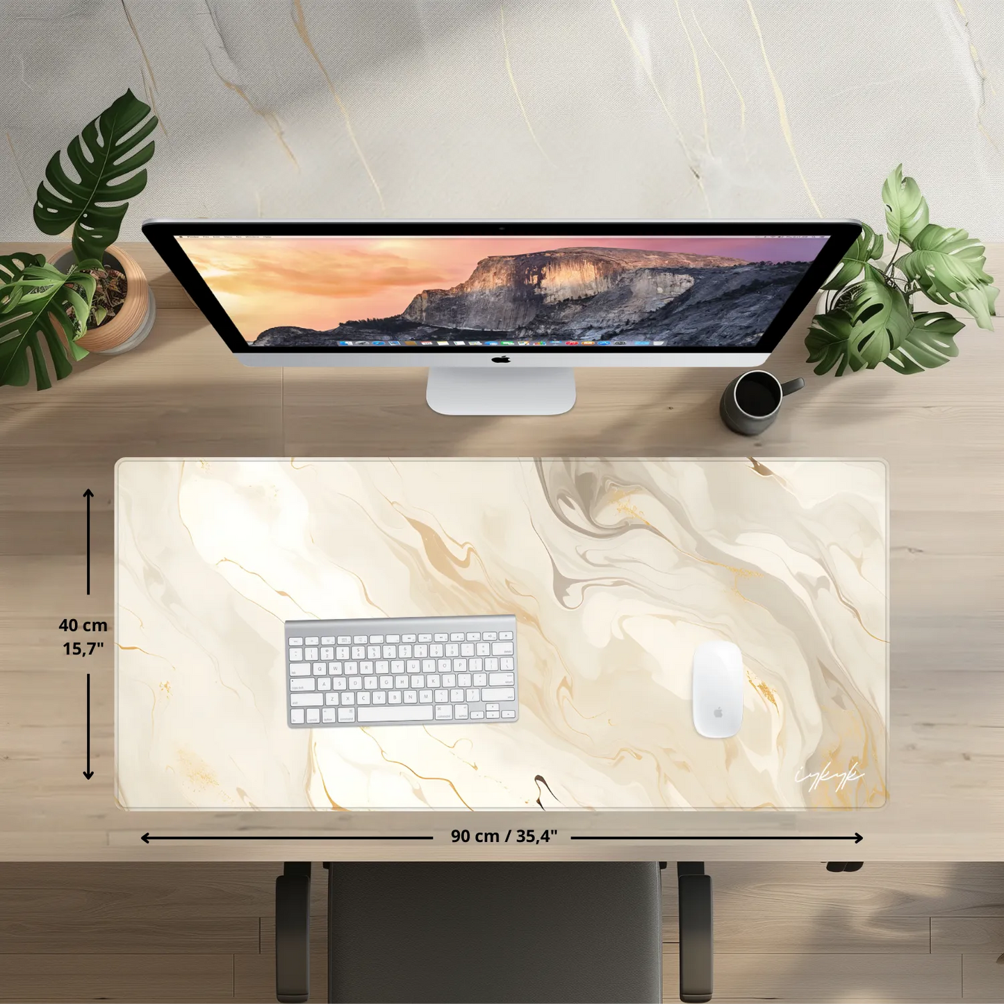 Bureaumat Marble Beige