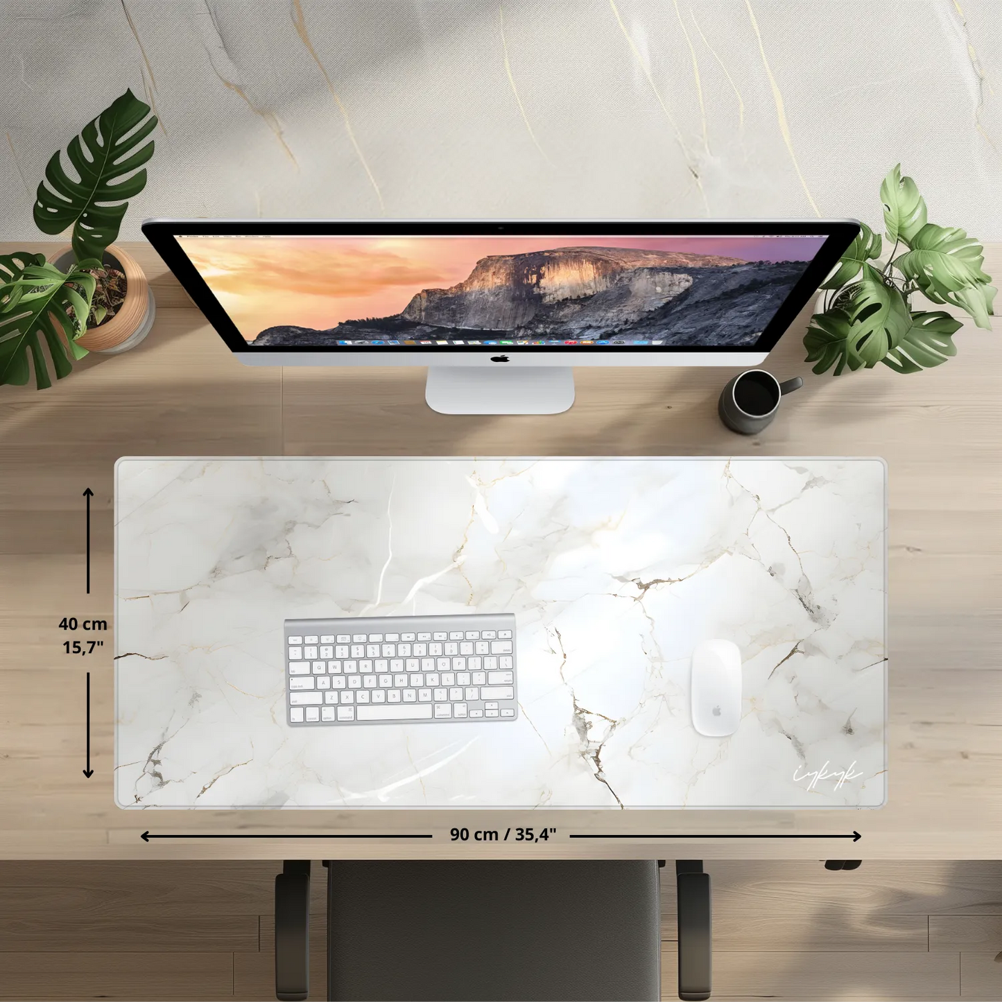 Bureaumat - Marble Misty White