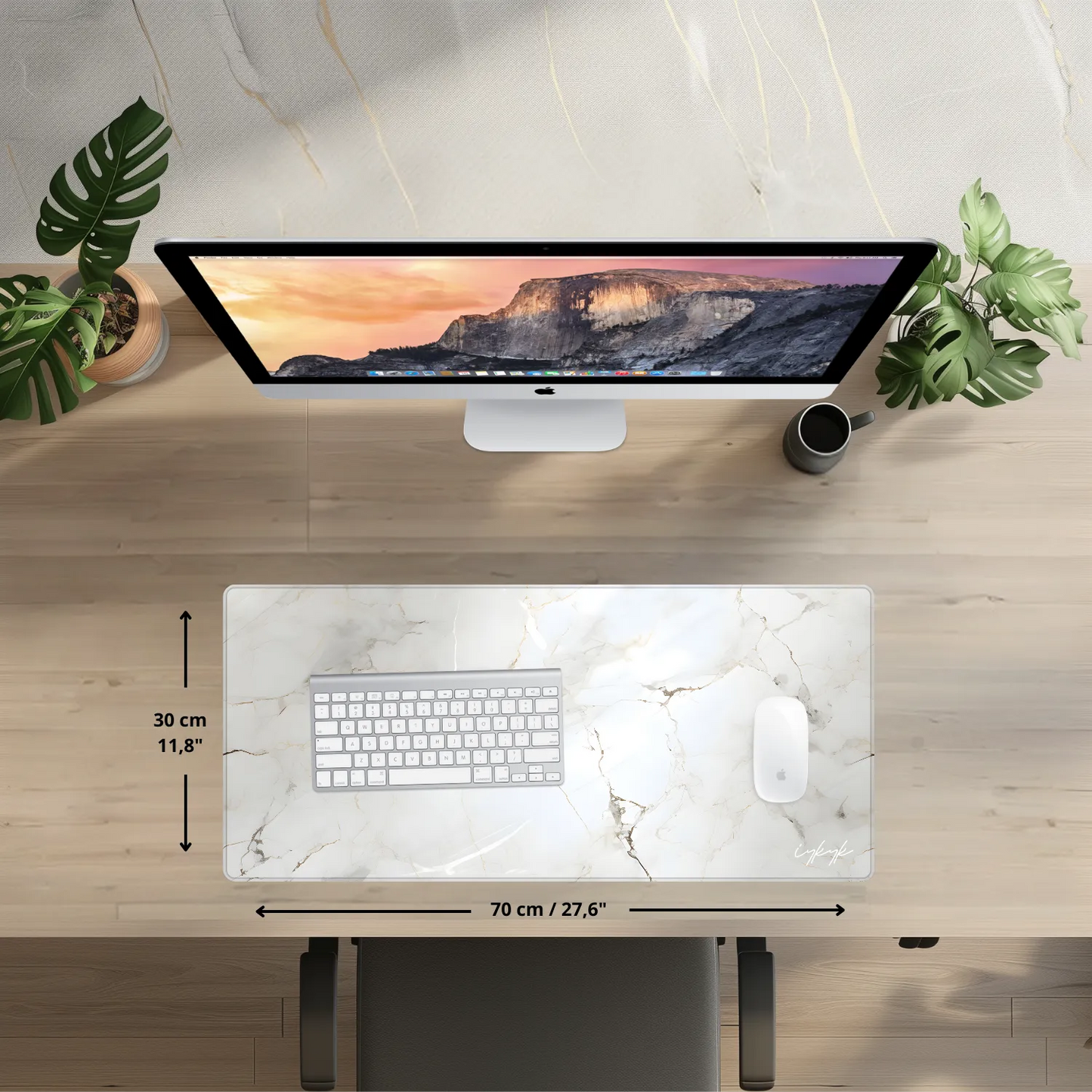 Bureaumat - Marble Misty White