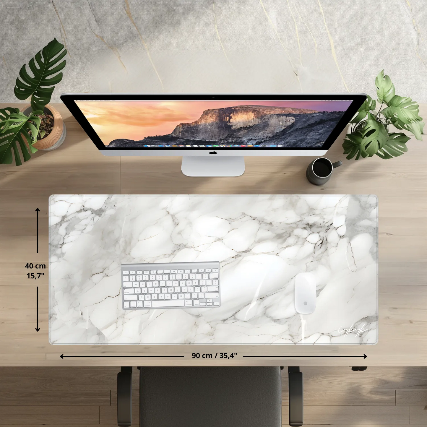 Bureaumat - Marble White