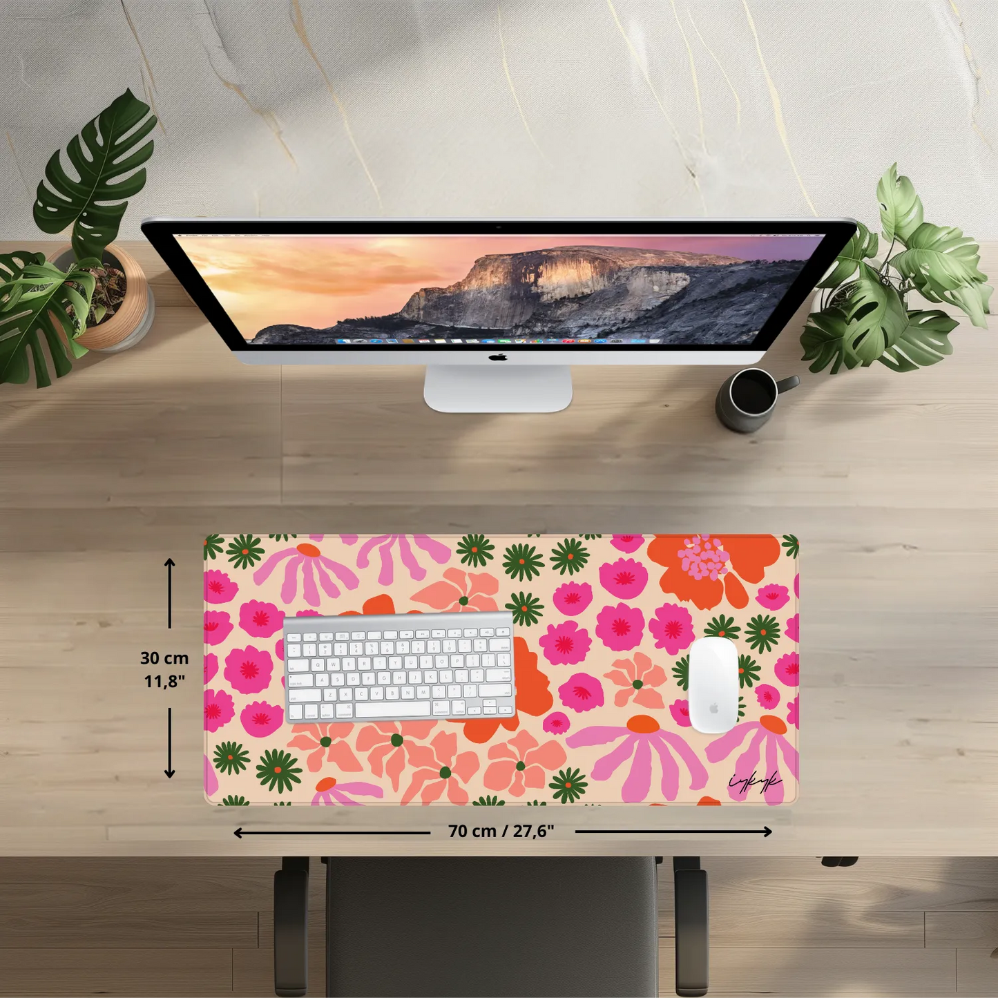 Bureaumat - Bold Flowers Pink