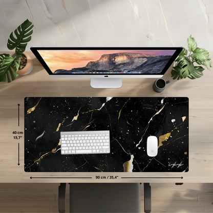Bureaumat Marble Black Gold