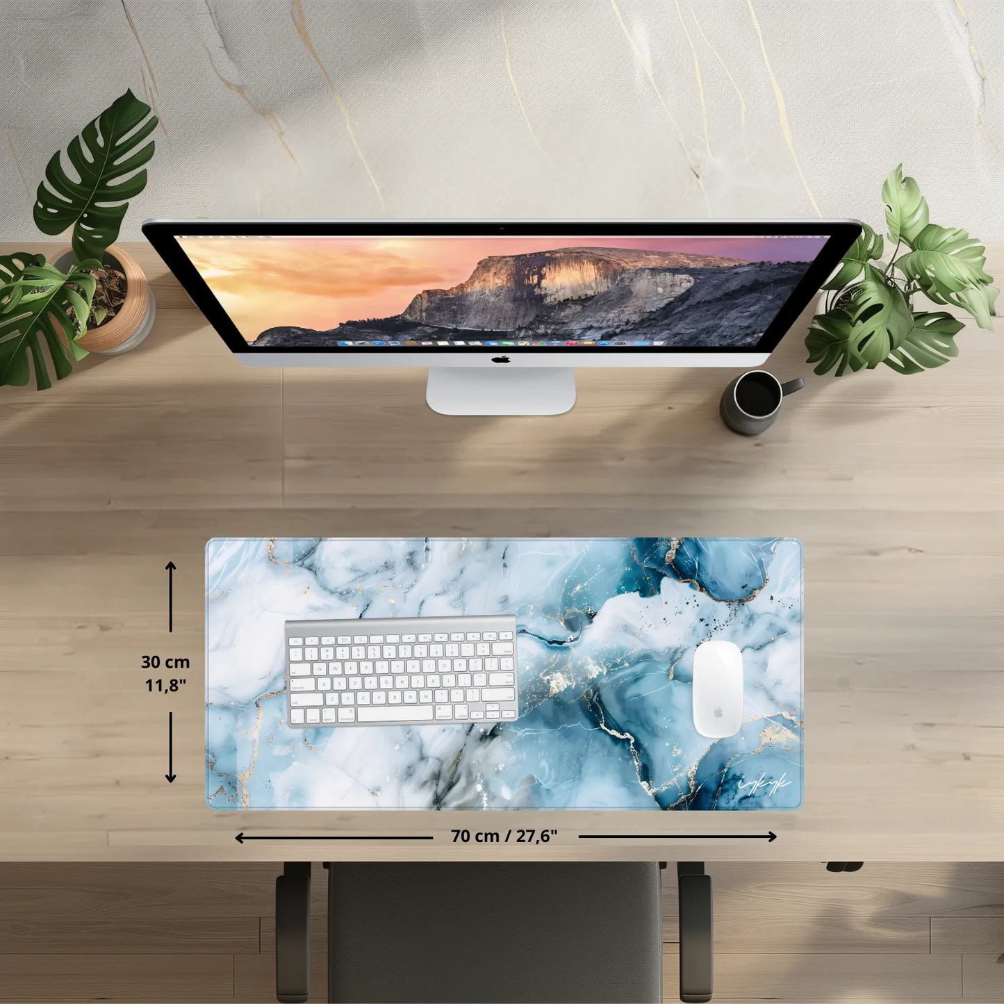 Bureaumat Marble Blue