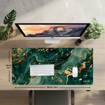 Bureaumat Marble Green Gold