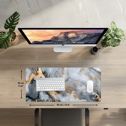 Bureaumat Marble Grey Gold