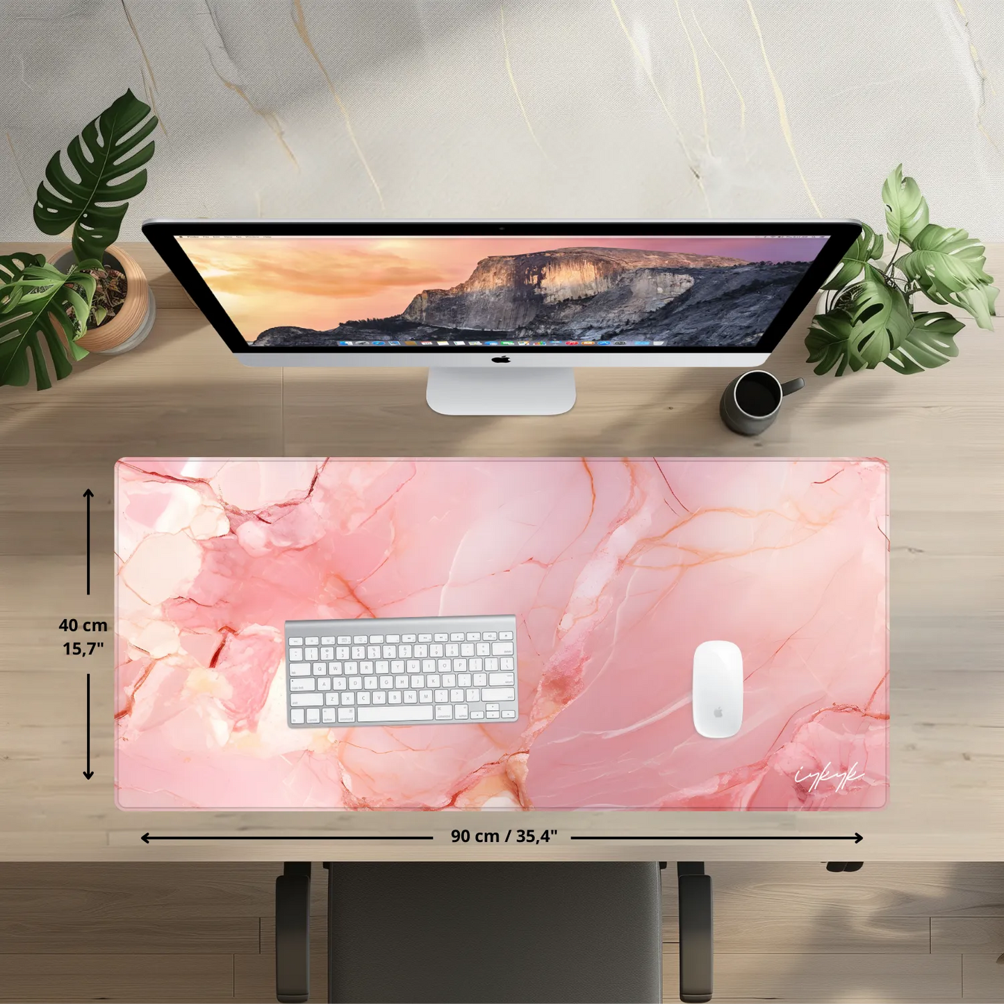 Bureaumat Marble Pink