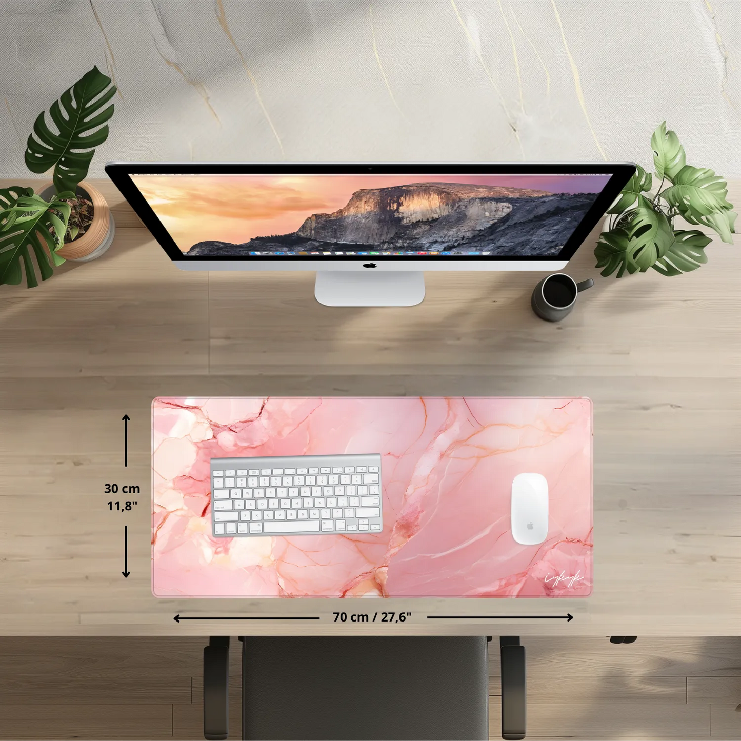 Bureaumat Marble Pink