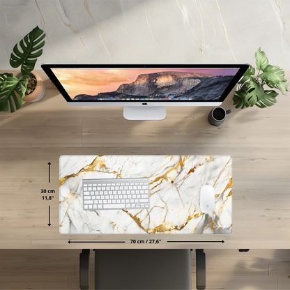Bureaumat Marble White Gold