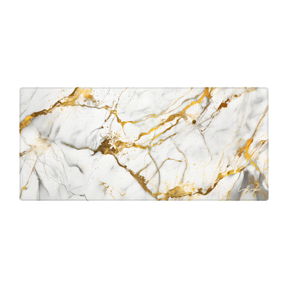 Bureaumat Marble White Gold