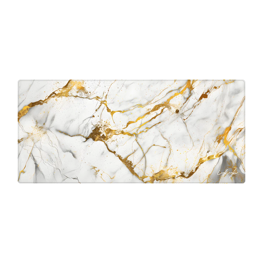 Bureaumat Marble White Gold