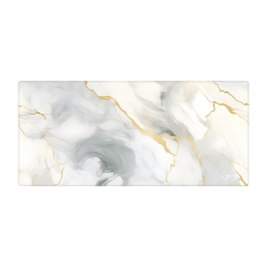 Bureaumat - Marble White Gold Subtle
